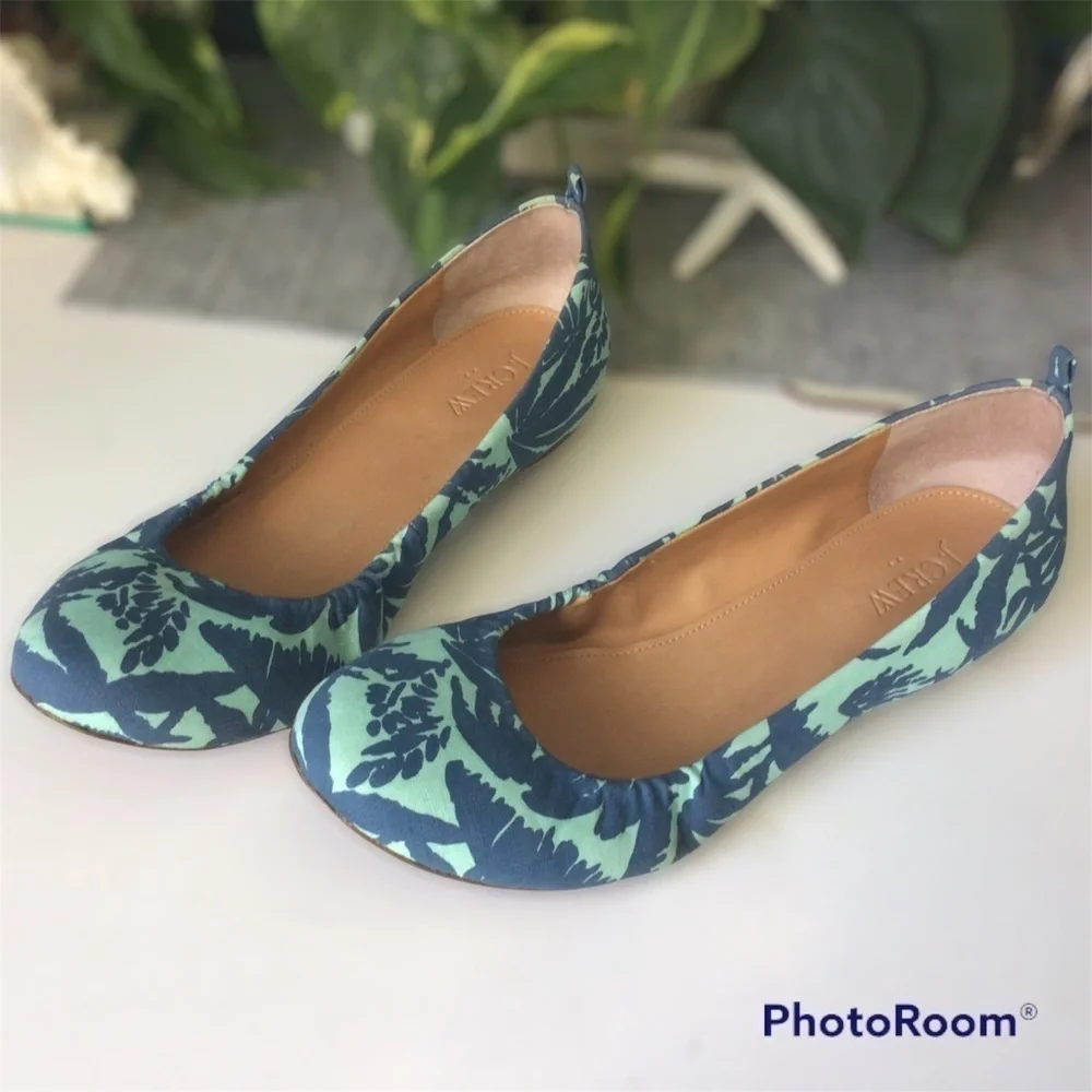 J.Crew Leaf Pattern Women Flats Size 8 Shoes